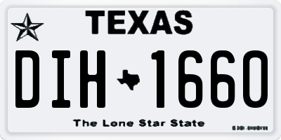 TX license plate DIH1660