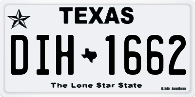TX license plate DIH1662