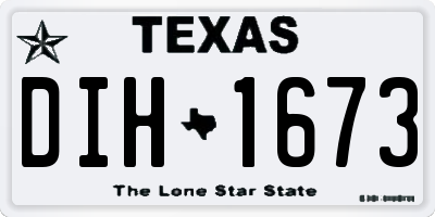 TX license plate DIH1673