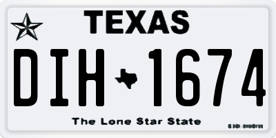 TX license plate DIH1674