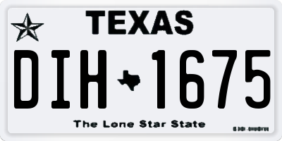 TX license plate DIH1675