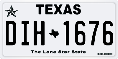 TX license plate DIH1676