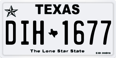 TX license plate DIH1677