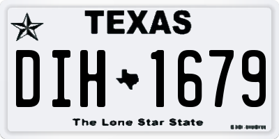 TX license plate DIH1679