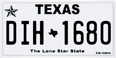 TX license plate DIH1680