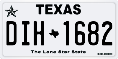 TX license plate DIH1682
