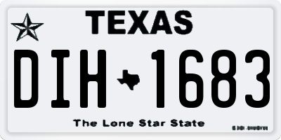 TX license plate DIH1683