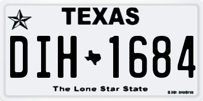 TX license plate DIH1684