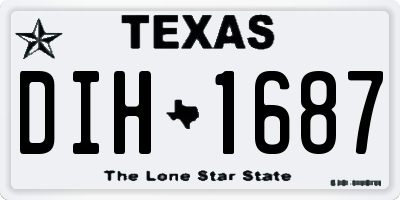 TX license plate DIH1687