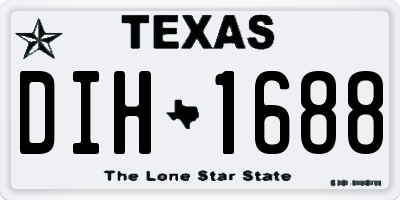 TX license plate DIH1688