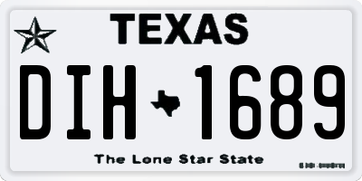 TX license plate DIH1689