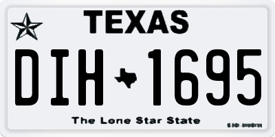TX license plate DIH1695