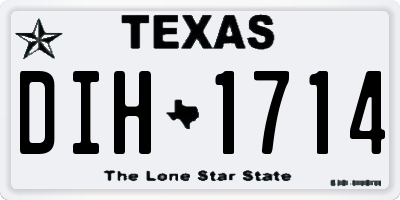 TX license plate DIH1714