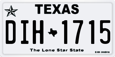 TX license plate DIH1715