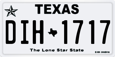 TX license plate DIH1717