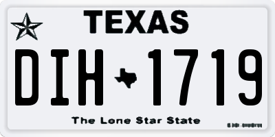 TX license plate DIH1719