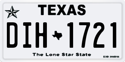 TX license plate DIH1721
