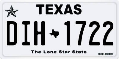 TX license plate DIH1722