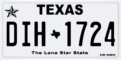 TX license plate DIH1724