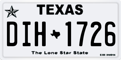 TX license plate DIH1726