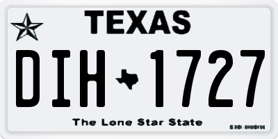TX license plate DIH1727