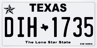 TX license plate DIH1735