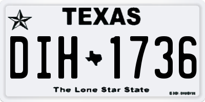 TX license plate DIH1736