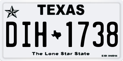 TX license plate DIH1738