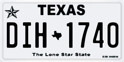 TX license plate DIH1740