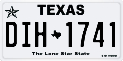 TX license plate DIH1741
