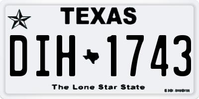 TX license plate DIH1743