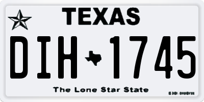 TX license plate DIH1745