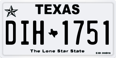 TX license plate DIH1751