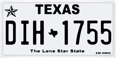 TX license plate DIH1755