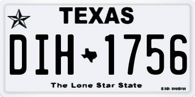 TX license plate DIH1756