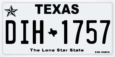 TX license plate DIH1757