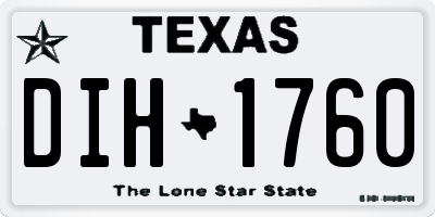 TX license plate DIH1760