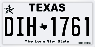TX license plate DIH1761