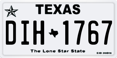 TX license plate DIH1767