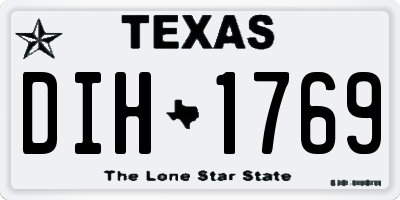 TX license plate DIH1769