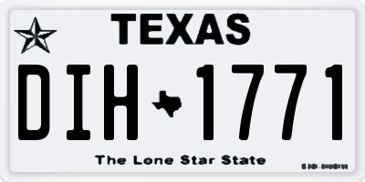 TX license plate DIH1771