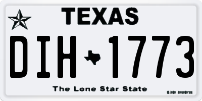 TX license plate DIH1773
