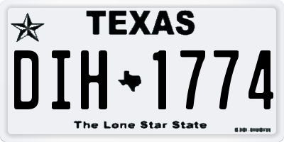 TX license plate DIH1774