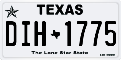 TX license plate DIH1775
