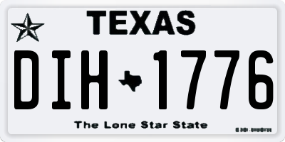 TX license plate DIH1776
