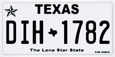 TX license plate DIH1782