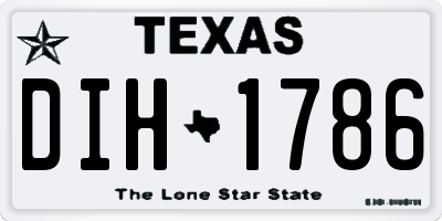 TX license plate DIH1786
