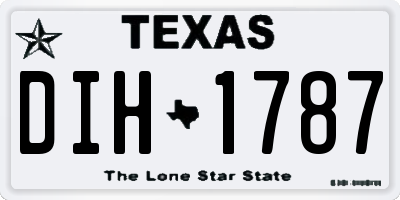 TX license plate DIH1787
