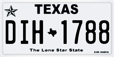 TX license plate DIH1788
