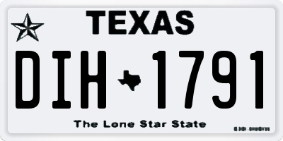 TX license plate DIH1791